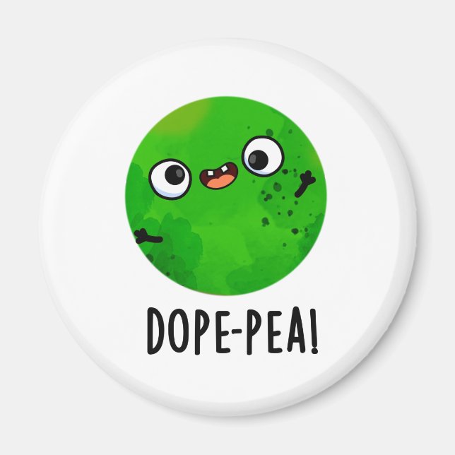 Dope-pea Cute Dopey Pea Pun Magnet (Front)