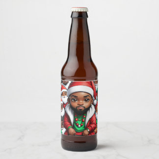 Dope Santa Beer Bottle Label