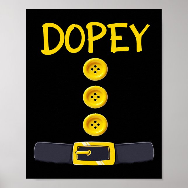 Dopey Dwarf Halloween Costume Colour Matching Dope Poster (Front)
