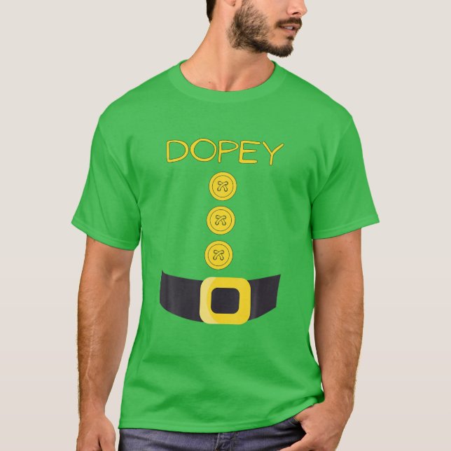 Dopey Dwarf Halloween Costume Colour Matching Dope T-Shirt (Front)