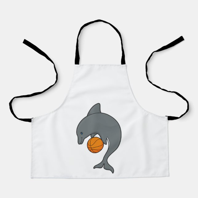 Dophin as Basketball player with Basketball Apron (Front)