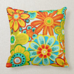 Dora's Bright Flowers Cushion