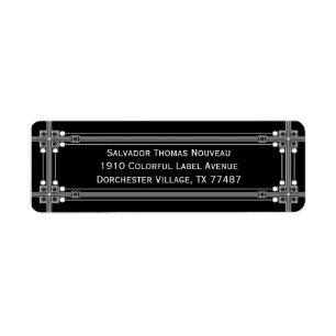 Dorchester in Black and White Return Address Label