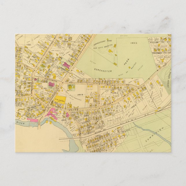 Dorchester, Massachusetts 3 Postcard (Front)