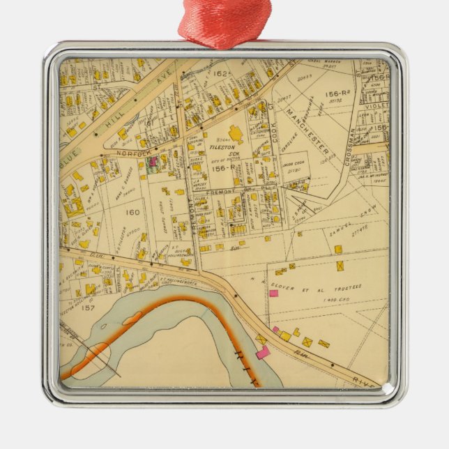 Dorchester, Massachusetts 6 Metal Tree Decoration (Front)