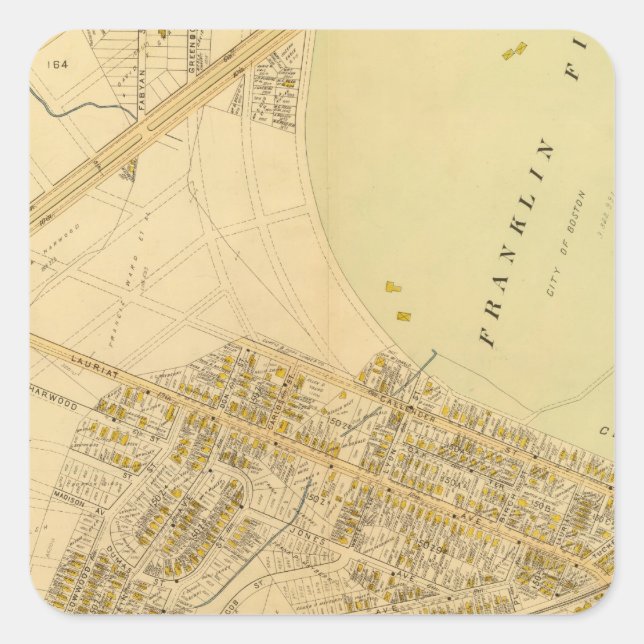 Dorchester, Massachusetts Square Sticker (Front)