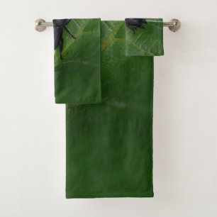 Dorcus parallelipipedus , the lesser stag beetle bath towel set