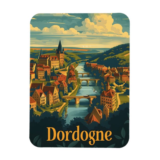 Dordogne France Magnet (Vertical)