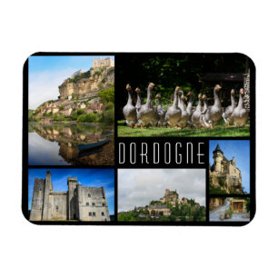 Dordogne landscapes collage travel photo magnet