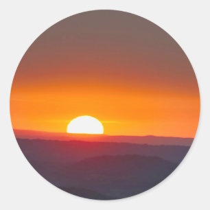 Dordogne Sunrise Classic Round Sticker