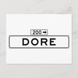 Dore St., San Francisco Street Sign Postcard
