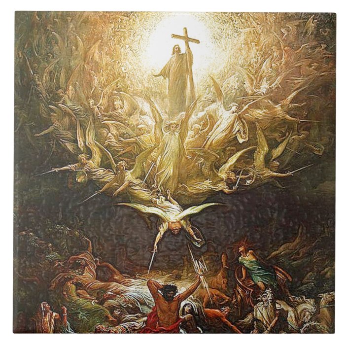 Dore Triumph of Christianity Over Paganism Tile | Zazzle.com.au