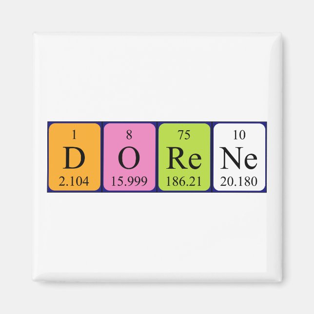 Dorene periodic table name magnet (Front)