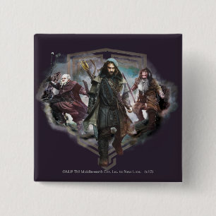 Dori, Kili, and Bifur 15 Cm Square Badge