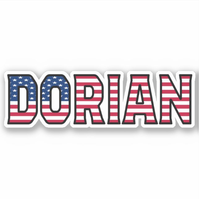 Dorian Name First Name USA Sticker Sticker Set (Front)