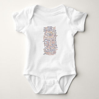 Doric Word Map Baby Bodysuit