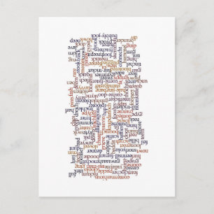 Doric Word Map Postcard