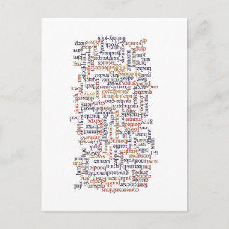 Doric Word Map Postcard