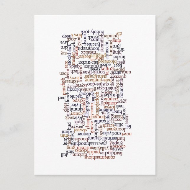 Doric Word Map Postcard (Front)