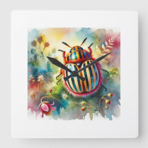 Dorifora Colorado Potato Beetle 110724AREF127 - Wa Square Wall Clock