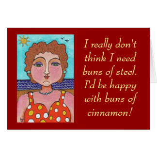 DORIS: Her buns of Steel - card