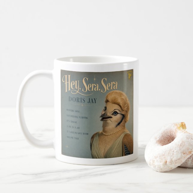 Doris Jay Album: a Parody Coffee Mug (With Donut)