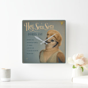 Doris Jay Album: a Parody Square Wall Clock