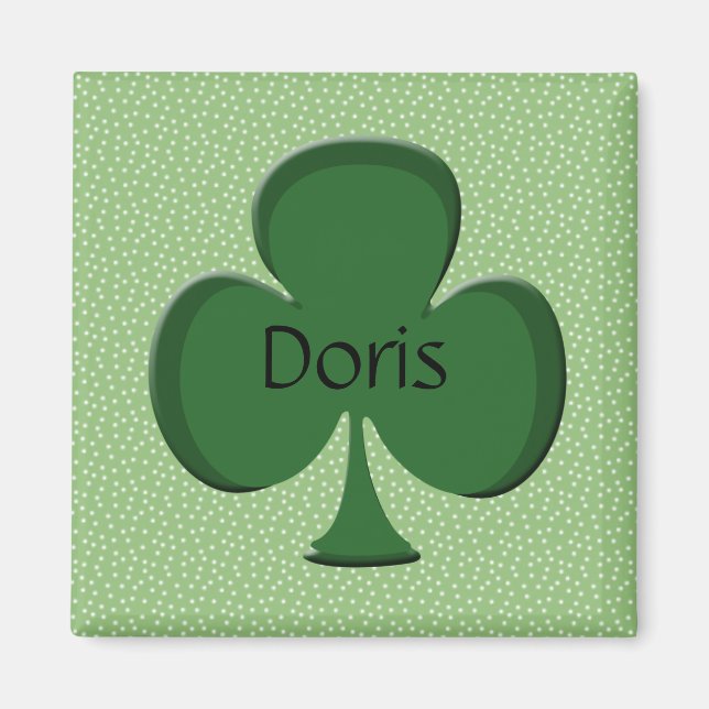 Doris Shamrock Name Magnet (Front)