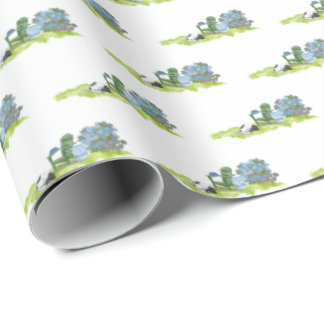 Doris the Dog Summer Scene  Wrapping Paper
