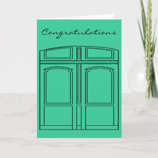 Doris the door/Congratulations Card (Front)