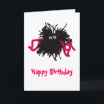Doris the Spider Card<br><div class="desc">Doris the friendly big black hairy spider Happy Birthday card. A fun,  cute spider design for all ages. Fully customisable gifts for family and friends.</div>