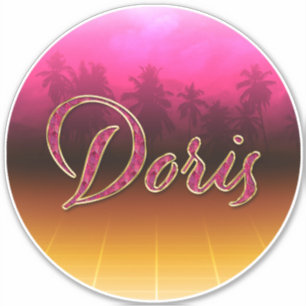 Doris Vorname Name golden pink Aufkleber Sticker