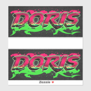 Doris Vorname Name Graffiti Aufkleber Sticker