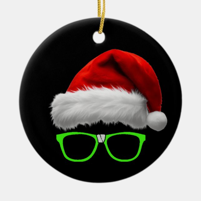 Dork Night Before Christmas Ceramic Ornament (Front)
