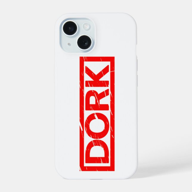 Dork Stamp iPhone 15 Case (Back)