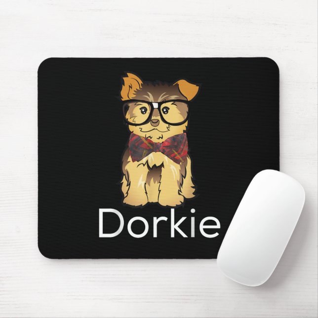 Dorkie Funny Dorky Yorkie Dog Mouse Pad (With Mouse)