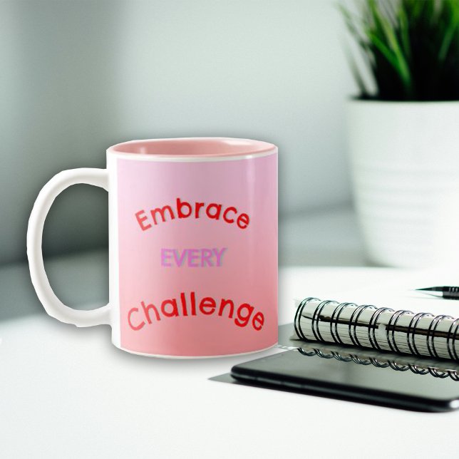 Dorm Life Positive Vibe Quote Custom Name Two-Tone Coffee Mug (Creator Uploaded)