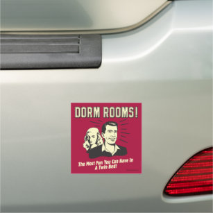 Dorm Room: Most Fun Twin Bed Car Magnet