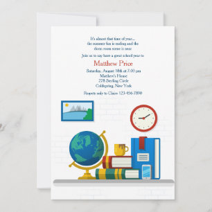 Dorm Room Off To School Invitation