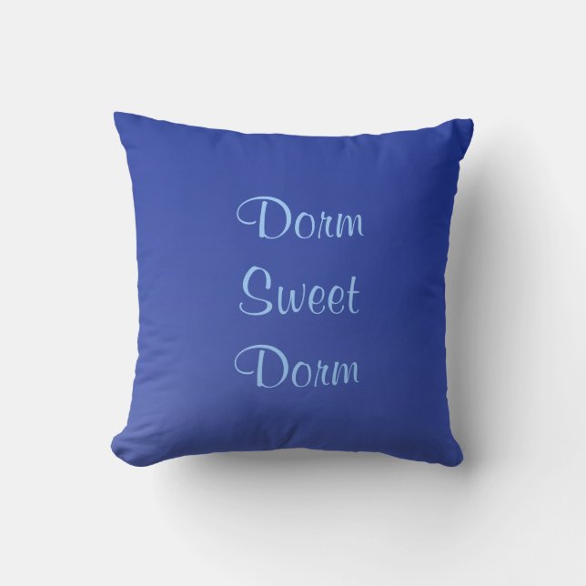 Dorm Sweet Dorm, Blue , Name, Square Cushion (Front)