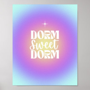 Dorm Sweet Dorm Blue & Purple Gradient Aura Poster