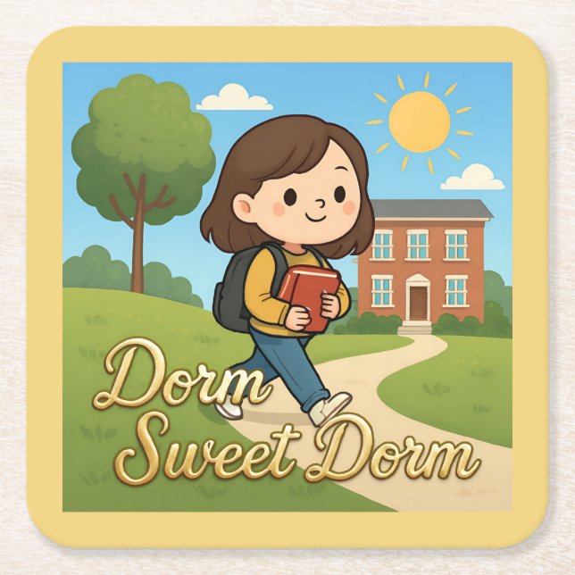 Dorm Sweet Dorm Coaster Set (Front)