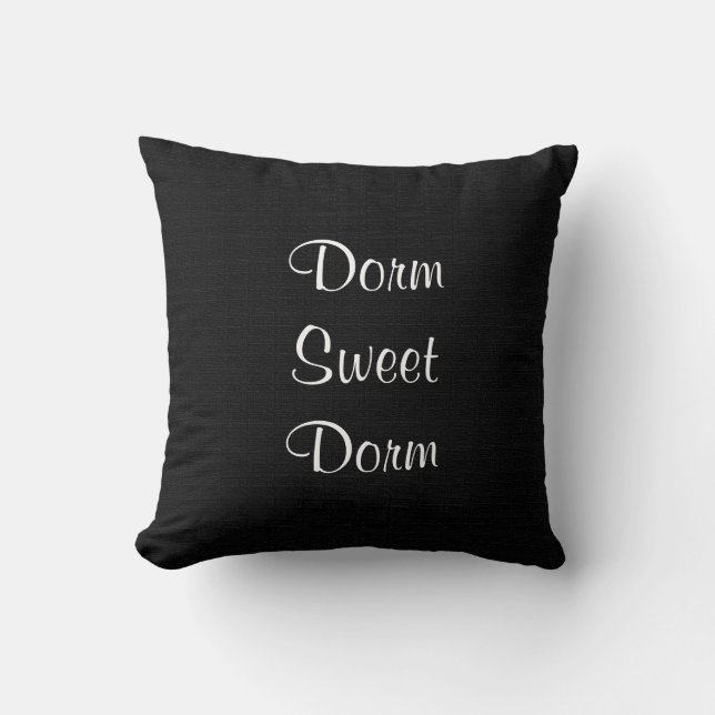 Dorm Sweet Dorm Faux Textured Personalised  Cushion (Front)