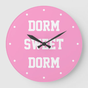 Dorm Sweet Dorm ~ Original Girly Large Clock