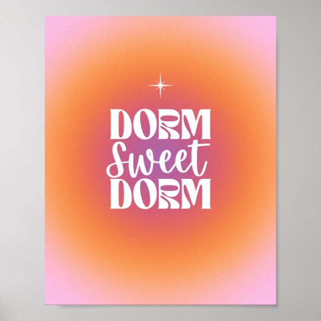 Dorm Sweet Dorm Sunset Gradient Aura Poster (Front)