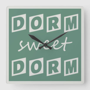 "Dorm Sweet Dorm" wall clock