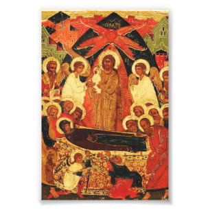 Dormition of the Mother of God orthodox icon  Photo Print
