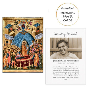 Dormition of the Theotokos Funeral Prayer Card