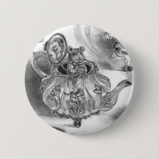 Dormouse Button Alice in Wonderland Button