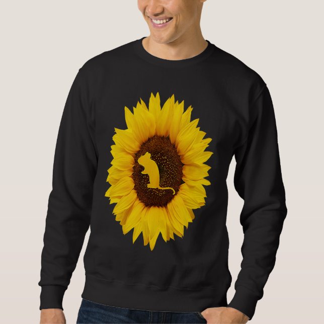 Dormouse  For Women Men Rodent Animal Sunflower Sweatshirt (Front)